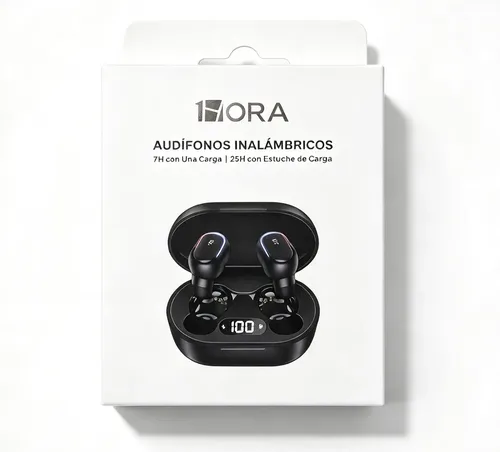 Audífonos Inalámbricos 1HORA — con Pantalla Digital de Carga