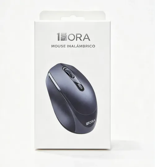 Mouse Inalámbrico 1HORA RAT001 — Ergonómico, Negro