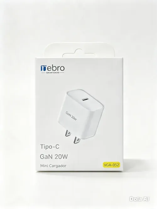 Mini Cargador Nebro GaN 20W PD — Modelo VGA-052